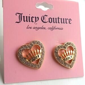 JUICY COUTURE Hearts earrings| juice couture women's rhinestone earrings NEW